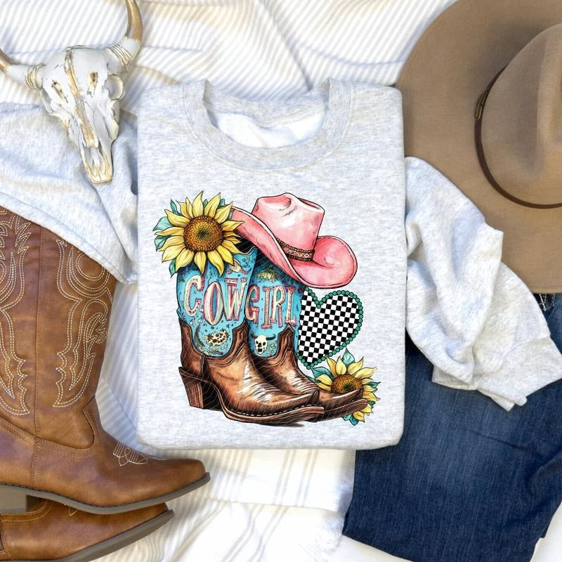 Cowgirl Boots DTF Transfers - THIS IS NOT A SHIRT Hoodie, Sweatshirt | WearSparks.com