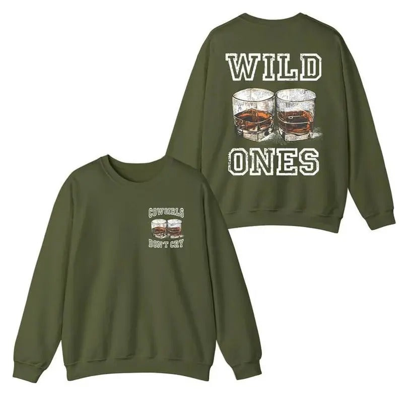 Cowgirls Don't Cry Sweatshirt, Wild Ones Crewneck, Western Sweater, Cowgirls Don't Cry Crewneck Sweater, Cowgirls Shirt...