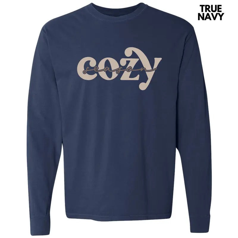 Cozy Season Long Sleeve Comfort Colors T-Shirt 'NLB' Hoodie, Sweatshirt | WearSparks.com