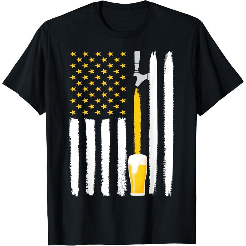 Craft Beer American Flag USA 4th July Brewery T-Shirt  made in us Hoodie, Sweatshirt | WearSparks.com