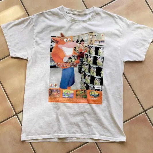 Crash Bandicoot Ad Campaign Vintage Gaming Unisex T-shirt, Y2k Shirt, Gift For Men Women Hoodie, Sweatshirt | WearSparks.com