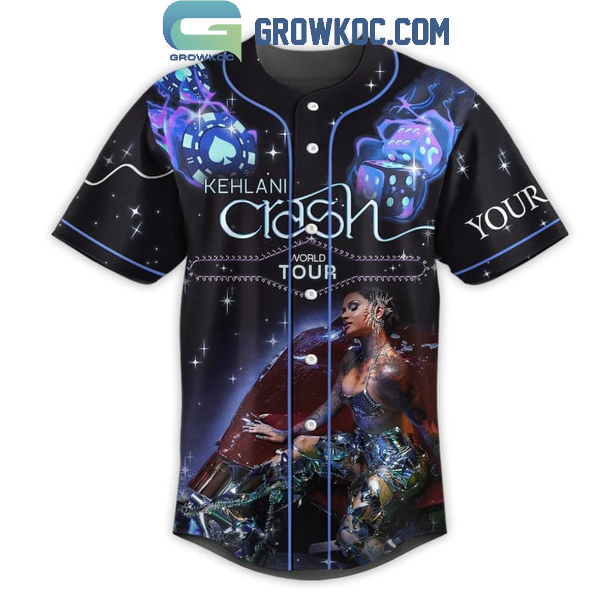 Crash Kehlani World Tour 2024 With Flo And Anycia Personalized Baseball Jersey