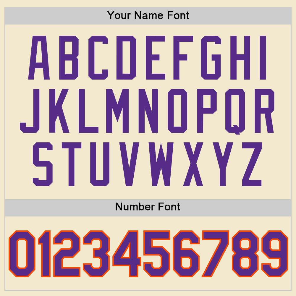 Custom Cream Purple-Orange Authentic Throwback Baseball Jersey T-Shirts, Hoodie, Sweatshirt | WearSparks.com (Image 5)