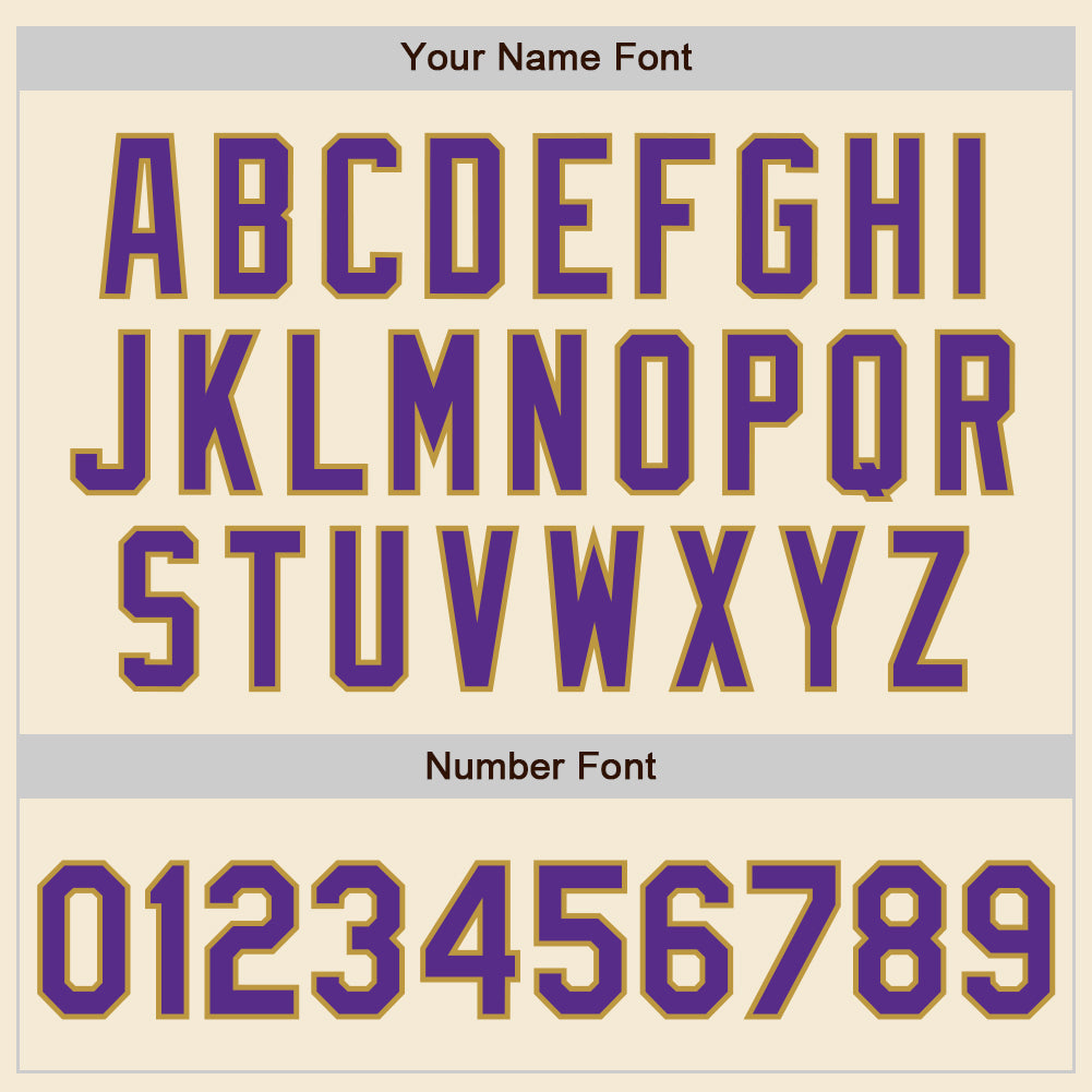 Custom Cream Purple-Old Gold Authentic Baseball Jersey T-Shirts, Hoodie, Sweatshirt | WearSparks.com (Image 4)