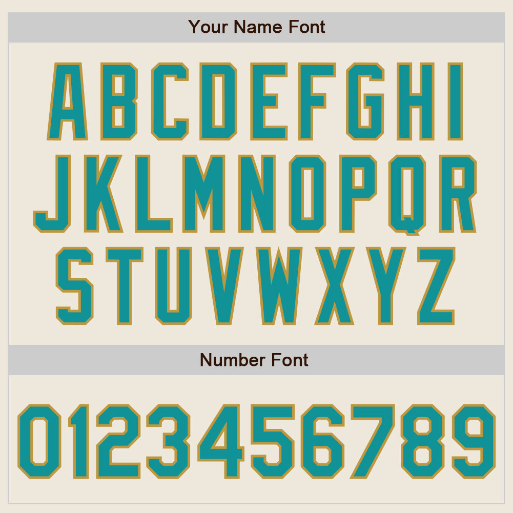 Custom Cream Teal-Old Gold Authentic Baseball Jersey