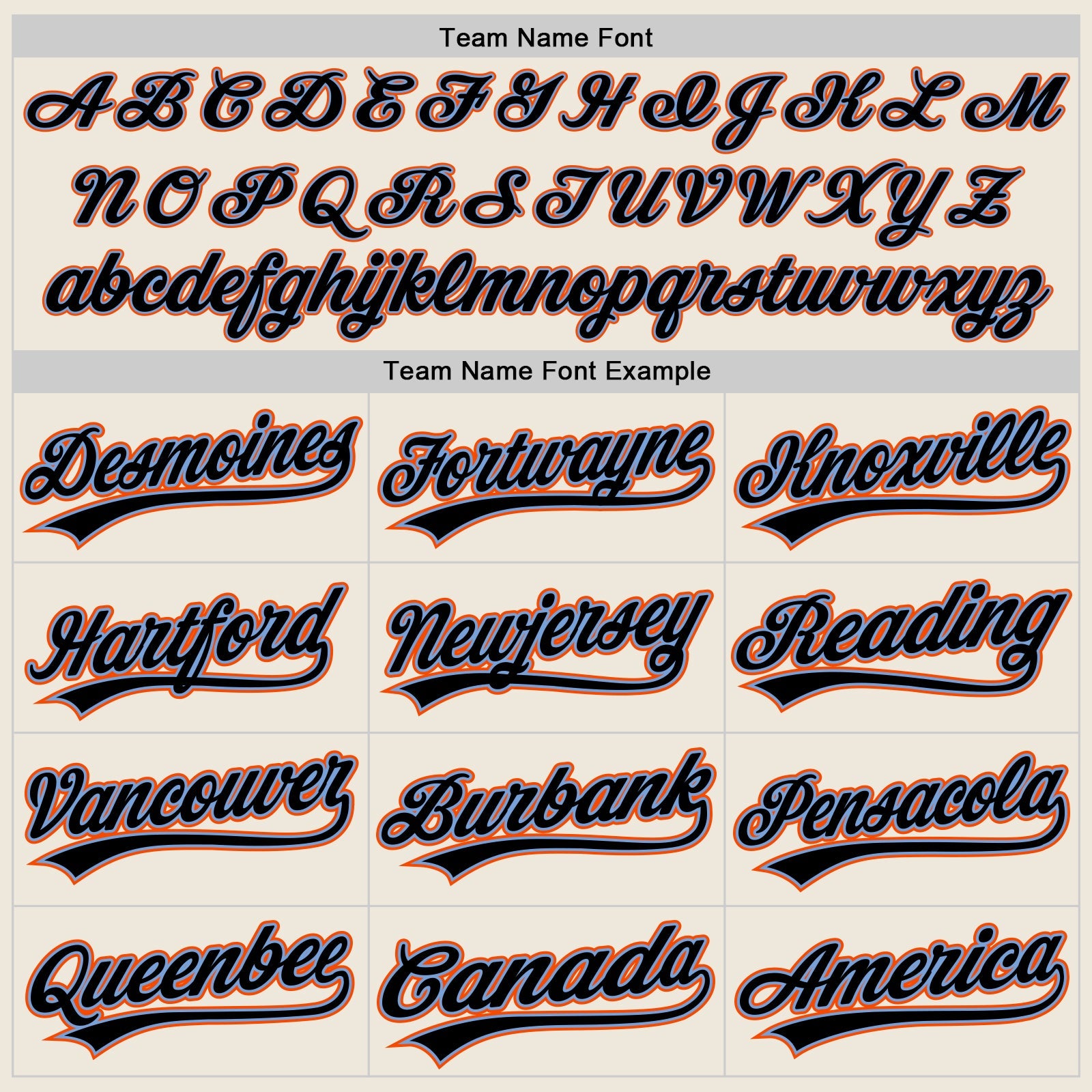 Custom Cream Black Powder Blue-Orange Authentic Baseball Jersey