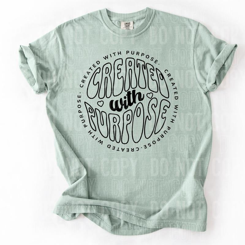 Created with Purpose Circle DTF Transfers - THIS IS NOT A SHIRT Hoodie, Sweatshirt | WearSparks.com