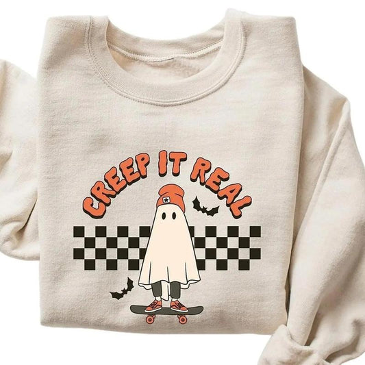 Creep It Real Sweatshirt, Retro Halloween Hoodie, Halloween Costume, Halloween Sweater, Halloween Gifts T-Shirts