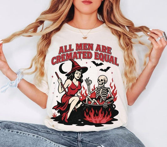Cremated Men Shirt, Feminist Halloween Sublimation, Funny Woman Halloween, Retro Spooky Shirt Hoodie, Sweatshirt