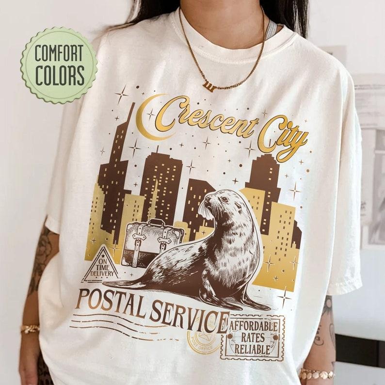 Crescent City Postal Service  Trendy T-Shirt, Starborn Shirt Design, Crescent City Fan Merch, Bookish Gift,SJM Merch,...