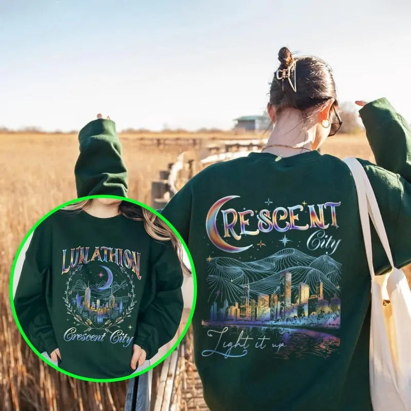 Crescent City Sweatshirt, Postal Service Crescent City Merch, ACOTAR Flame Shadow Hoodie, Bookish Gift, Sjm Womenswear...