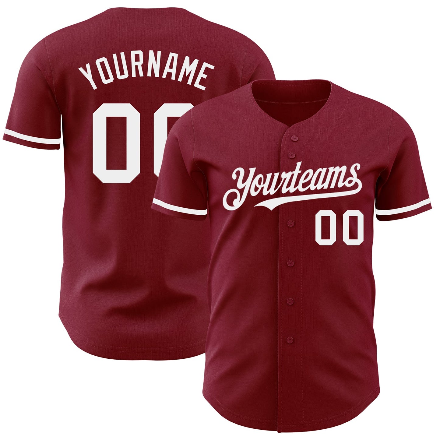 Custom Crimson White Authentic Baseball Jersey T-Shirts, Hoodie, Sweatshirt | WearSparks.com (Image 1)