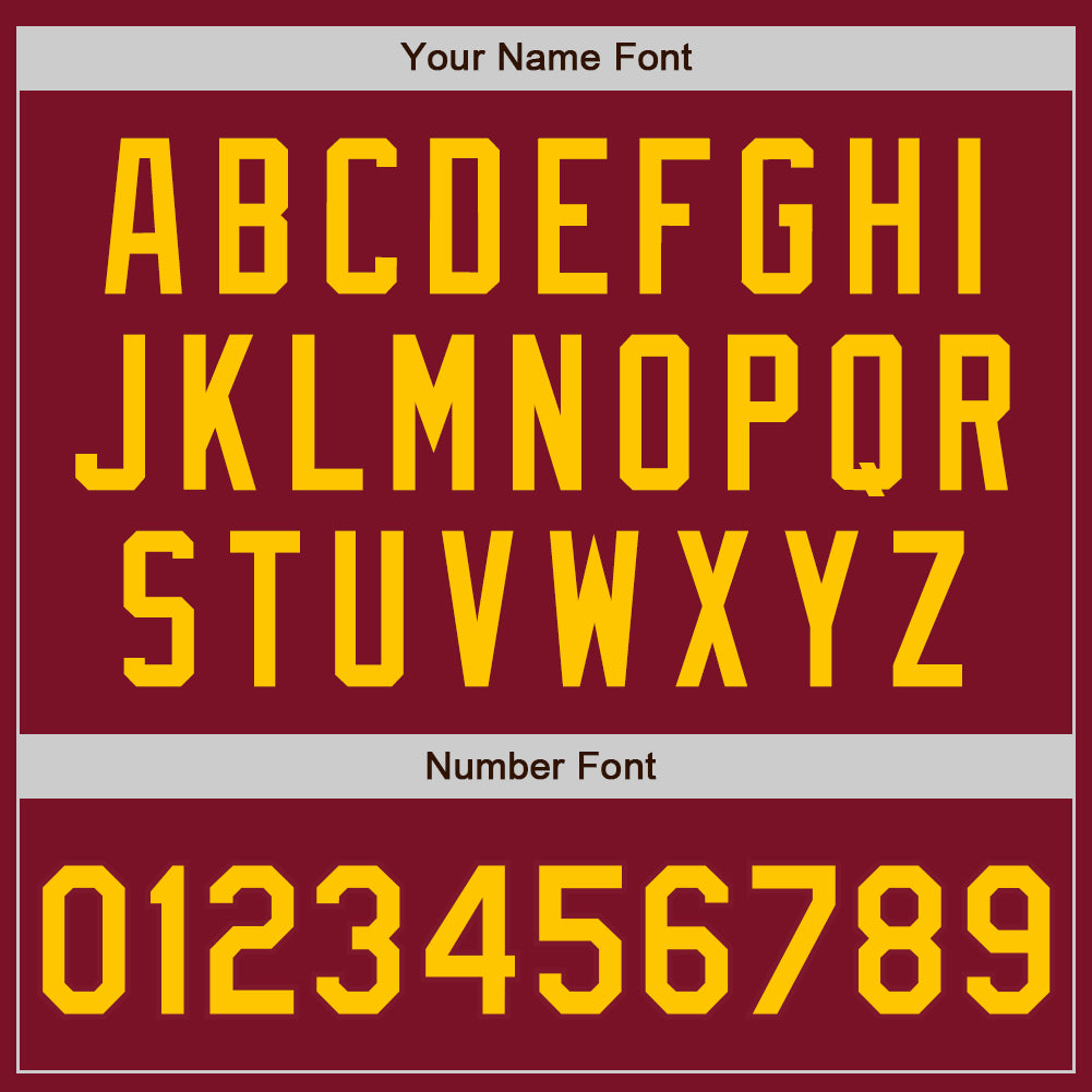 Custom Crimson Yellow Authentic Baseball Jersey