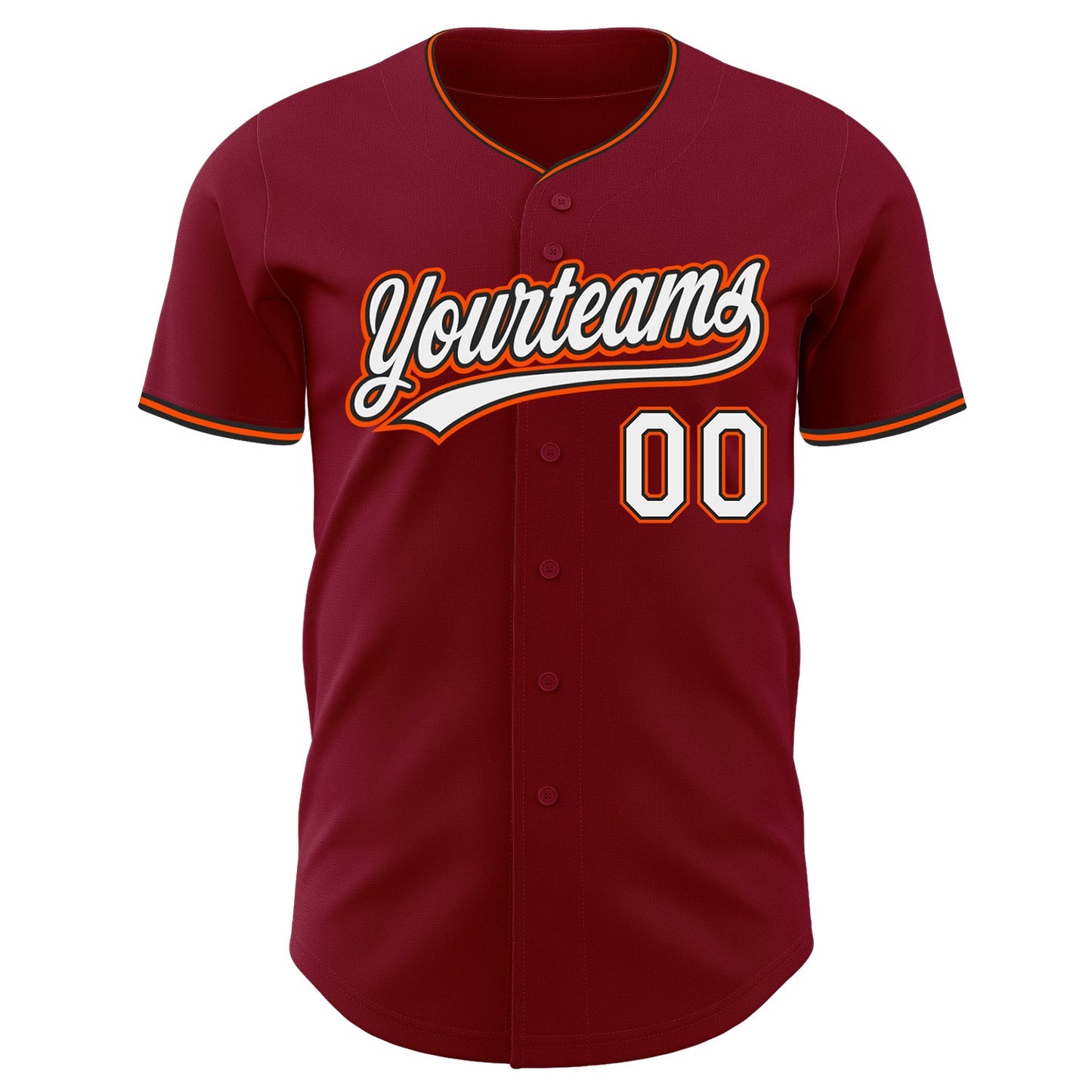 Custom Crimson White Black-Orange Authentic Baseball Jersey