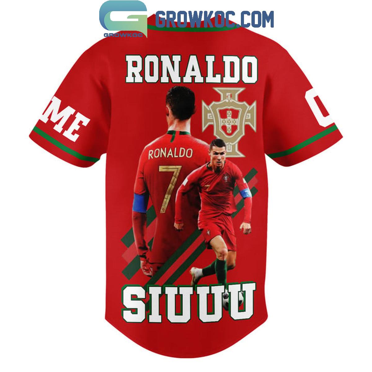 Cristiano Ronaldo Portugal Football Captain Siuu Personalized Baseball Jersey
