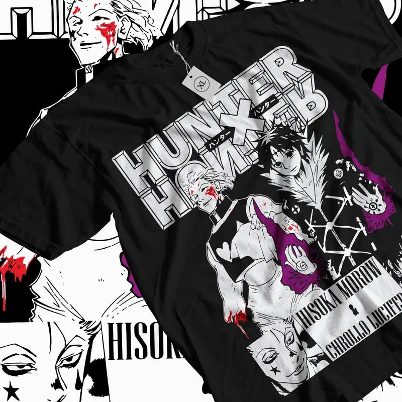 Crollo x Hisoka T-Shirt S-4XL Hunter X Hunter Manga Strip Anime Gift Shirt Tshirt S-4XL Hoodie, Sweatshirt | WearSparks.com