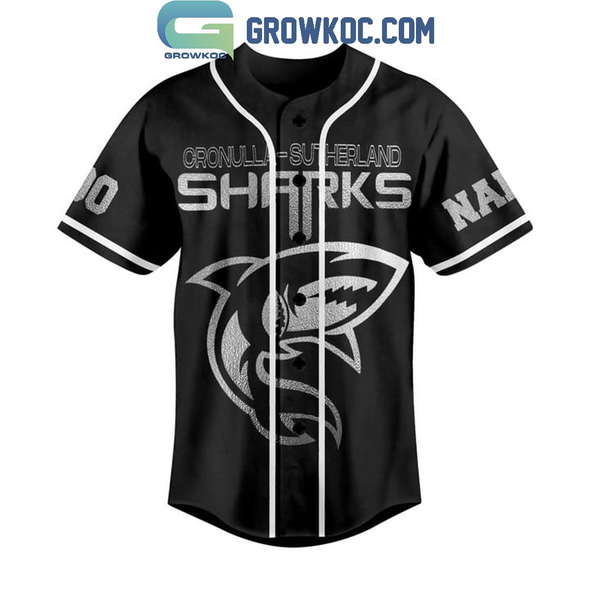 Cronulla Sutherland Sharks Rugby Go Sharks Personalized Baseball Jersey