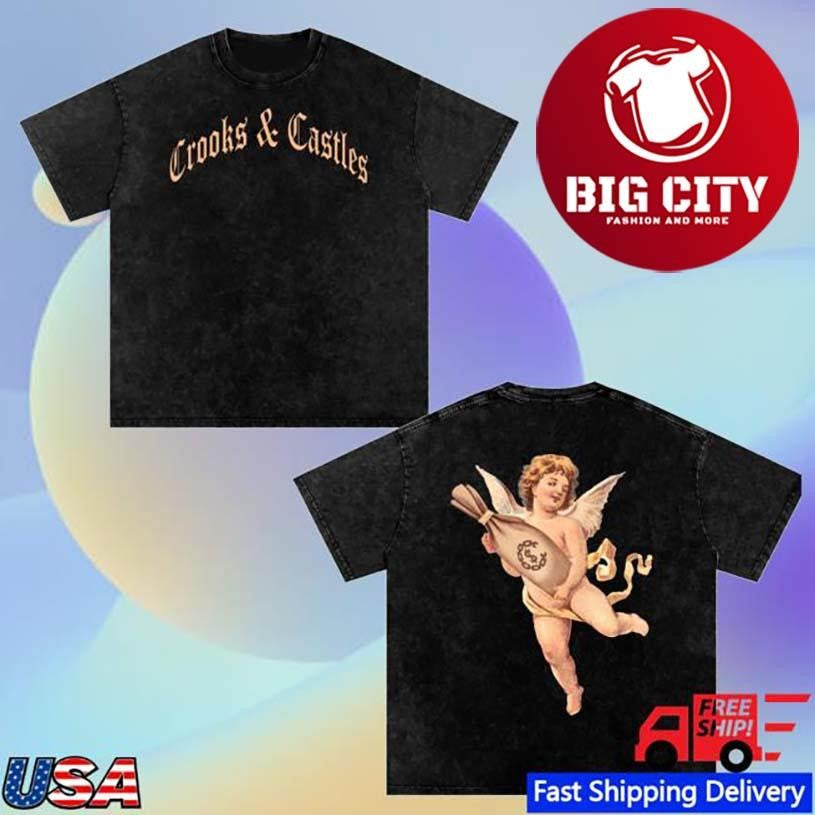 Crooks Castles Heir Apparent Snow Washed Oversized Two Sided Shirt