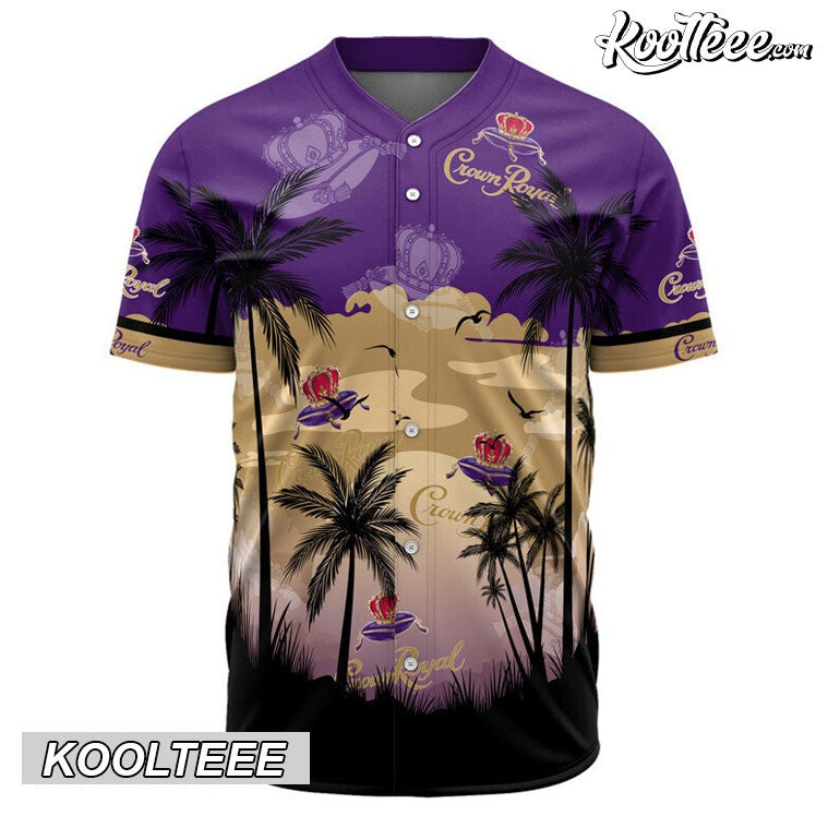 Crown Royal Coconut Trees Baseball Jersey