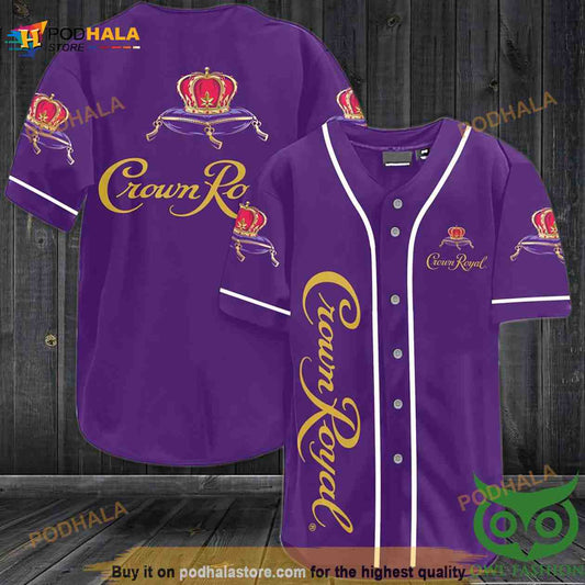 Crown Royal Whiskey 3D Baseball Jersey Shirt