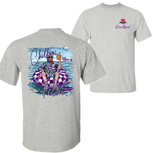 Crown Royal Whisky Trump Chillin Like a Felon Summer 2024 T-shirt Sweatshirt Hoodie, Trump 2024 Shirt, Crown Royal...