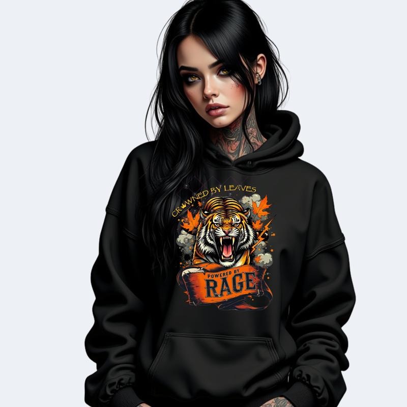 Crowned by Leaves  Long Sleeve Crewneck Sweatshirt T Shirt or Hoodie Casual Poly Cotton Blend Graphic Design Unisex Fit...