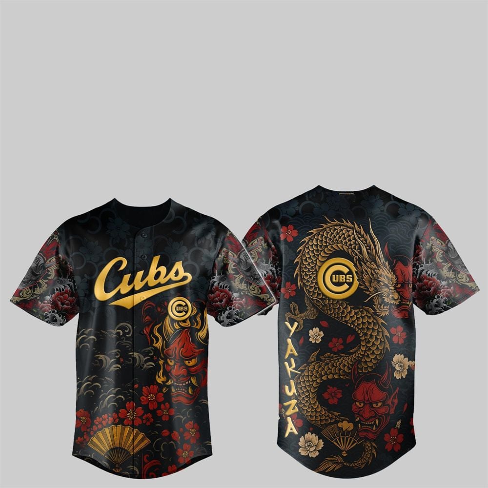 Cubs Yakuza Dragon Oni Jersey 2025 - Grishko.com T-Shirts, Hoodie, Sweatshirt | WearSparks.com (Image 1)