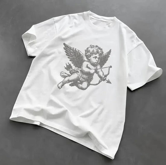 Cupid Angel T-Shirt, Gifts Shirt, Unisex Vintage Graphic Tees Gothic Grunge Y2k Emo Scene Amity Affliction Style Clothes...