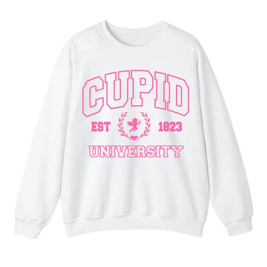 Cupid University Sweatshirt, Cute Valentine's Day Sweatshirt For Men And Women, Valentine's Day Trendy Sweatshirt...