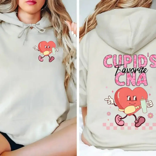Cupid's Favorite Cna Sweatshirt, Cna Valentines Shirt, Certified Nursing Assistant Hoodie, Cna Tee, Funny Cna Tee, Unisex...