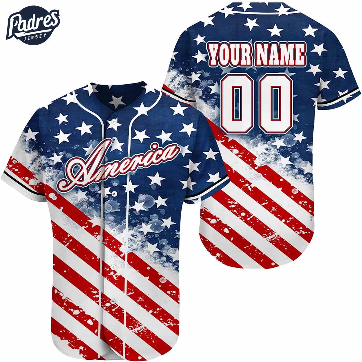 Custom 4th Of July American Baseball Jersey - Padres Jersey Oasis: Elevate Your Baseball Style Game T-Shirts, Hoodie,...
