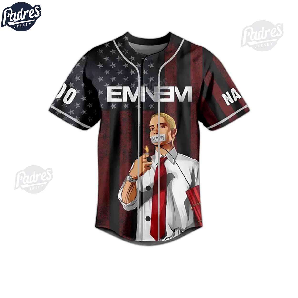 Custom 4th Of July Emime Baseball Jersey - Padres Jersey Oasis: Elevate Your Baseball Style Game T-Shirts,... (Image 1)
