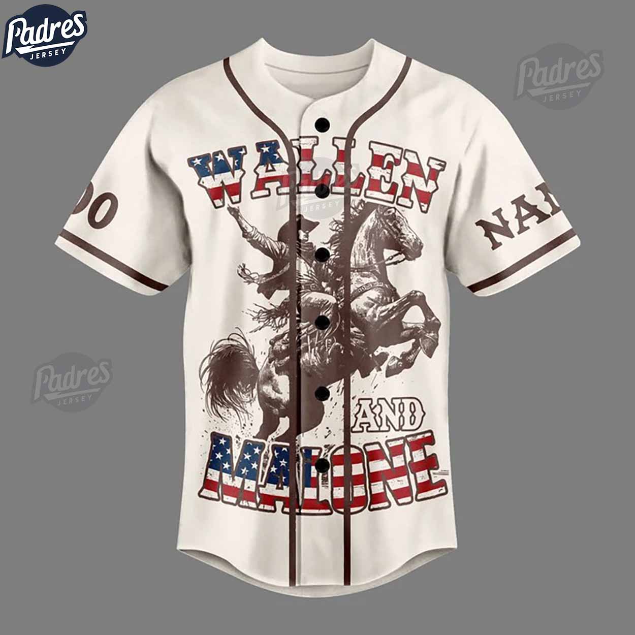 Custom 4th Of July Post Malone I Had Some Help Baseball Jersey - Padres Jersey Oasis: Elevate Your Baseball... (Image 3)