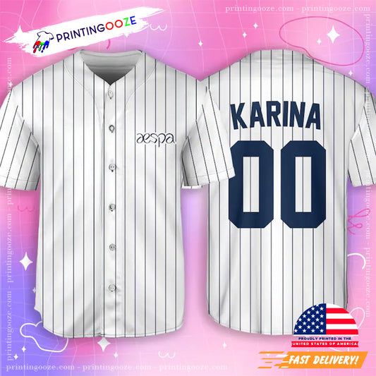 Custom Aespa Kpop Baseball Jersey