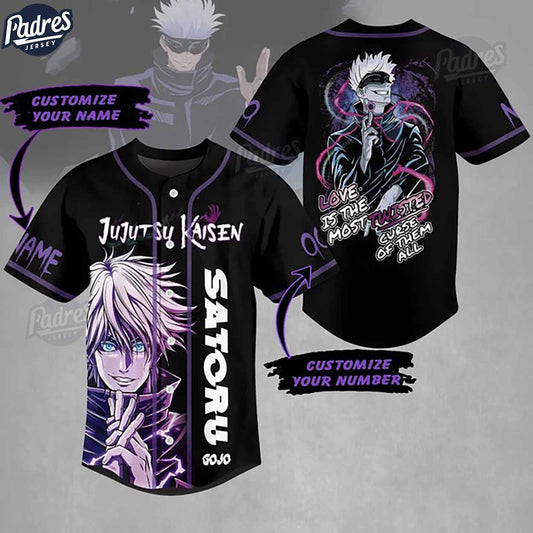 Custom Anime Jujutsu Kaisen Baseball Jersey - Padres Jersey Oasis: Elevate Your Baseball Style Game T-Shirts,... (Image 1)