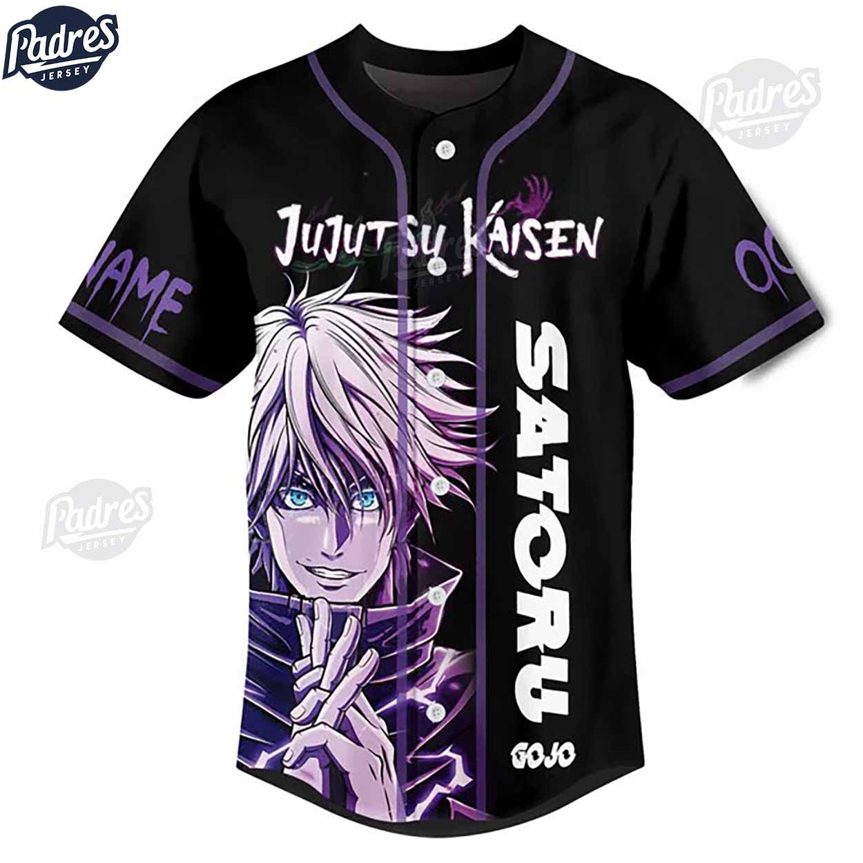 Custom Anime Jujutsu Kaisen Baseball Jersey - Padres Jersey Oasis: Elevate Your Baseball Style Game T-Shirts,... (Image 3)