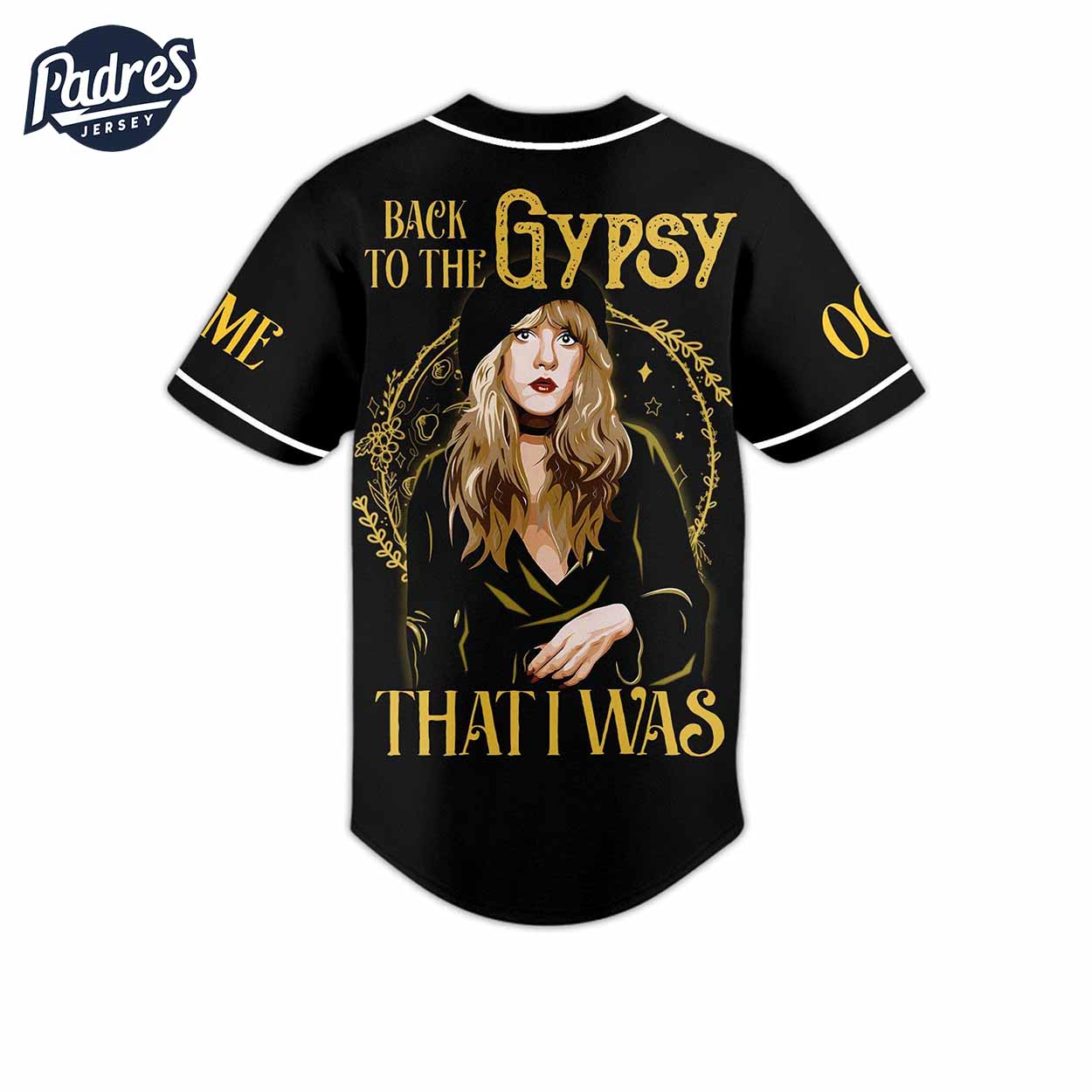 Custom Back To Gypsy That I Was Stevie Nicks Baseball Jersey - Padres Jersey Oasis: Elevate Your Baseball Style... (Image 3)