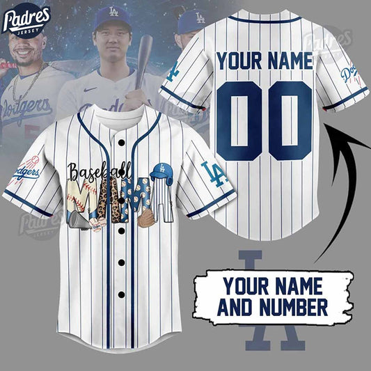 Custom Baseball Mama Los Angeles Dodger Baseball Jersey - Padres Jersey Oasis: Elevate Your Baseball Style Game... (Image 1)