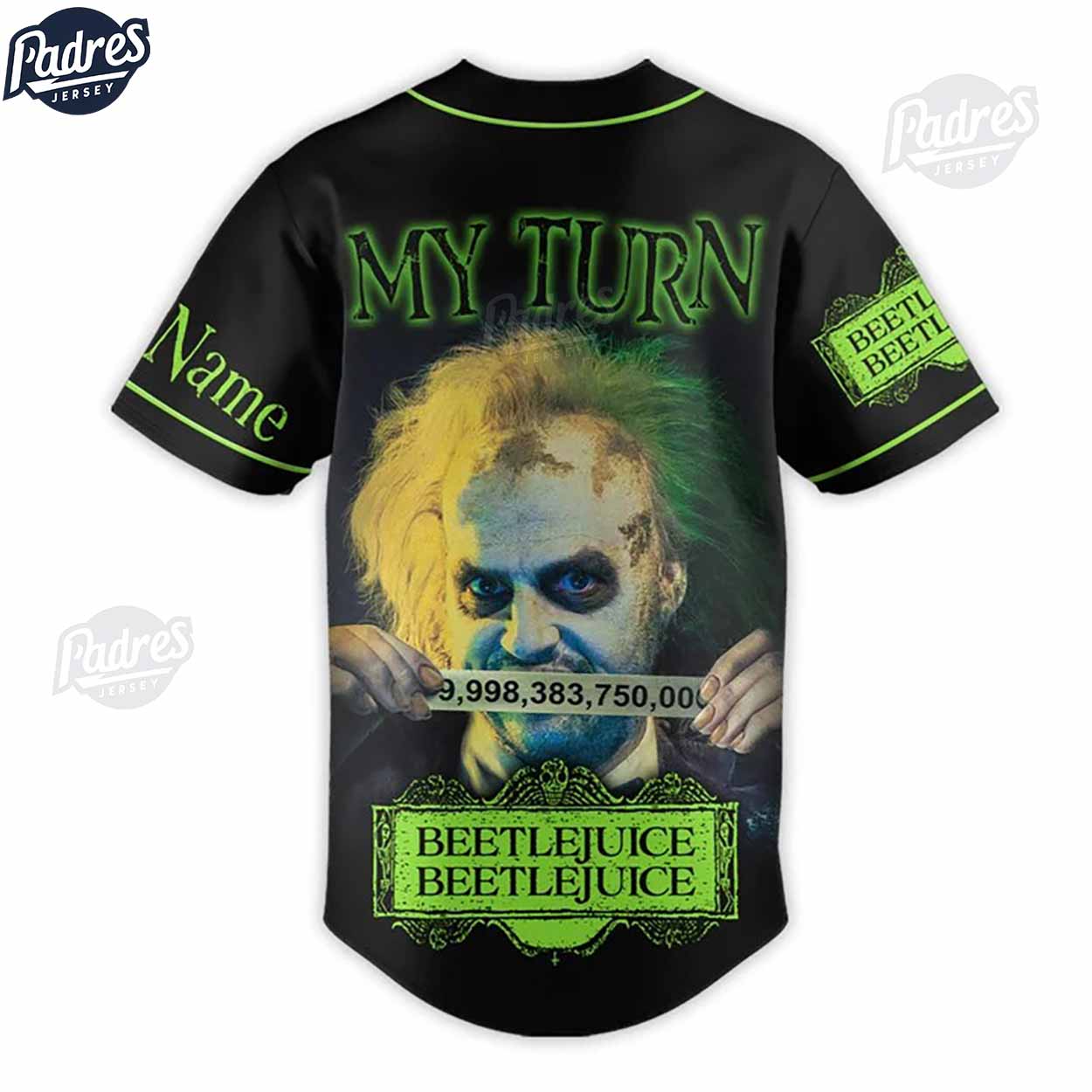 Custom Beetlejuice Beetlejuice Baseball Jersey - Padres Jersey Oasis: Elevate Your Baseball Style Game... (Image 3)