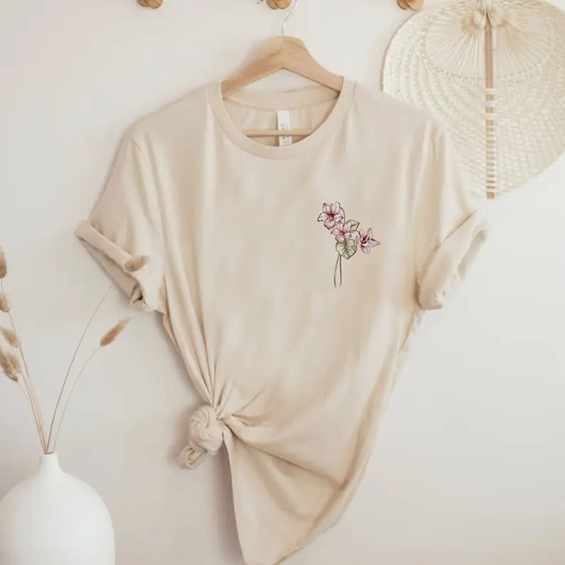 Custom Birth Month Birth Flower Shirt, Custom Mothers Day Gift, Custom Mom Tshirt, Mothers Day Shirt, Custom Flower...