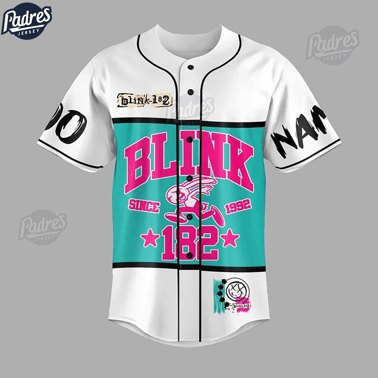 Custom Blink-182 Alien Baseball Jersey - Padres Jersey Oasis: Elevate Your Baseball Style Game T-Shirts,... (Image 2)