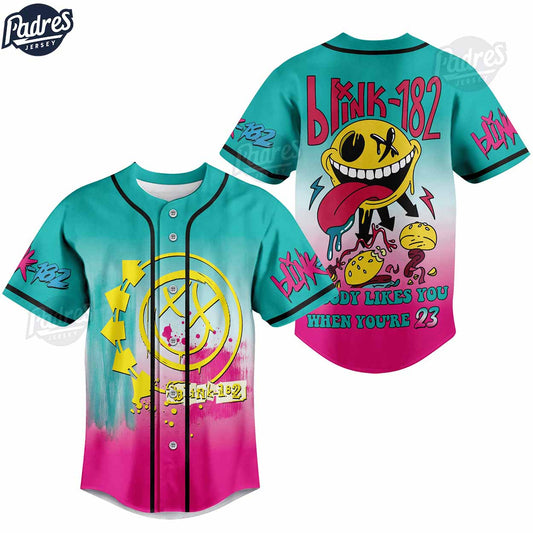 Custom Blink-182 Nobody Likes You When You're 23 Baseball Jersey - Padres Jersey Oasis: Elevate Your Baseball... (Image 1)