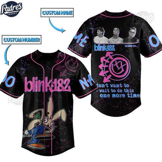 Custom Blink-182 One More Time Baseball Jersey - Padres Jersey Oasis: Elevate Your Baseball Style Game... (Image 1)