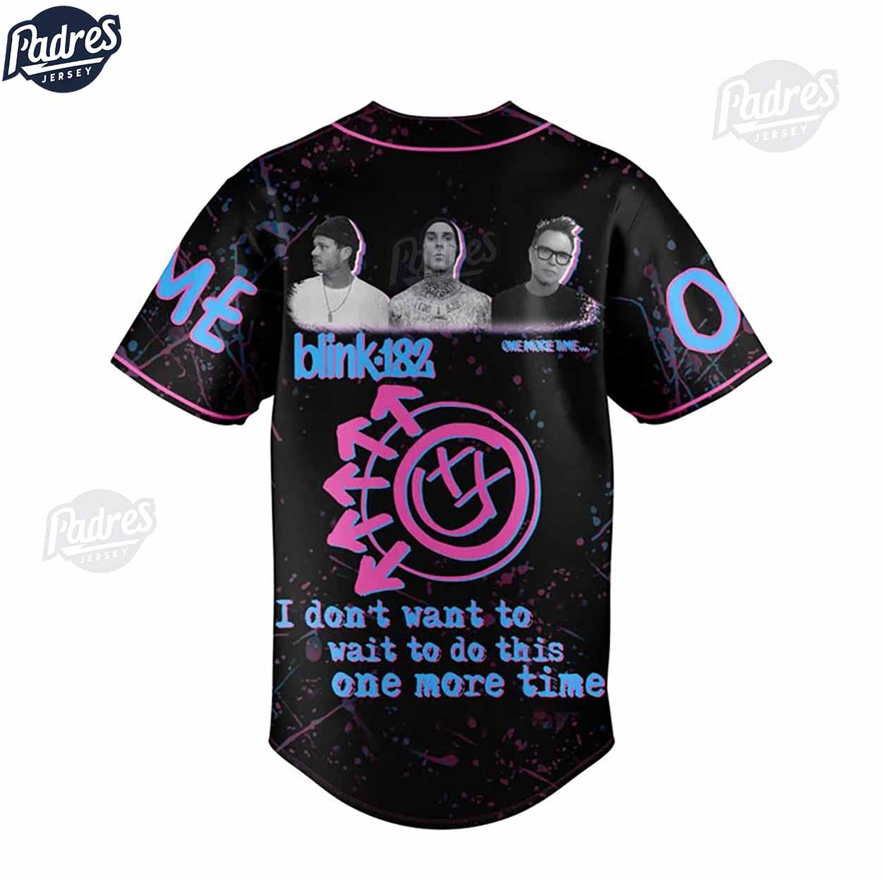 Custom Blink-182 One More Time Baseball Jersey - Padres Jersey Oasis: Elevate Your Baseball Style Game... (Image 3)