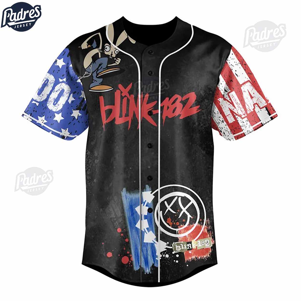Custom Blink-182 Skeleton My Friends Say I Should Act My Age What’s My Age Again Baseball Jersey - Padres... (Image 2)