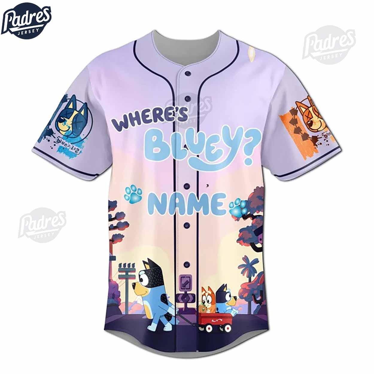 Custom Bluey 2023 Baseball Jersey - Padres Jersey Oasis: Elevate Your Baseball Style Game T-Shirts, Hoodie,... (Image 2)