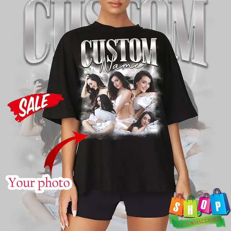 Custom Bootleg T-Shirt, Custom Photo Vintage T Shirts, 90s Vintage Bootleg Custom, Your Own Bootleg Vintage Retro Shirt,...