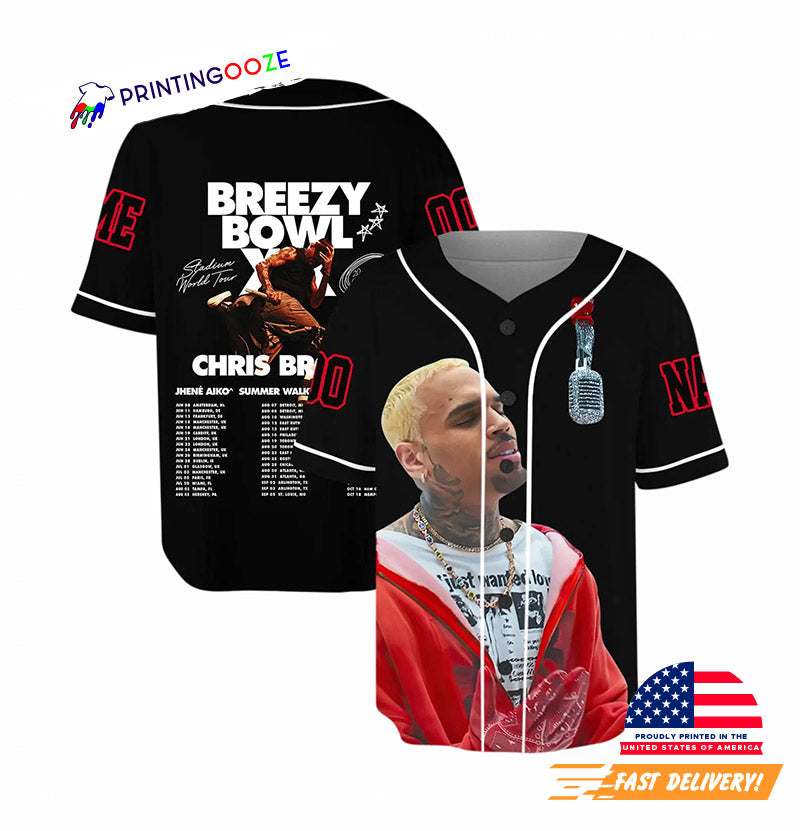 Custom Breezy Bowl XX Breezy Bowl Tour 2025 Baseball Jersey