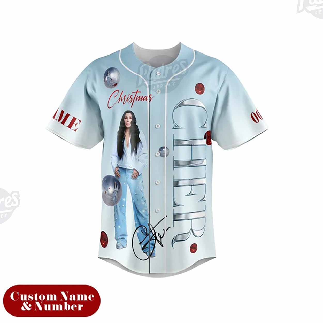 Custom Christmas Cheer Baseball Jersey - Padres Jersey Oasis: Elevate Your Baseball Style Game T-Shirts,... (Image 2)