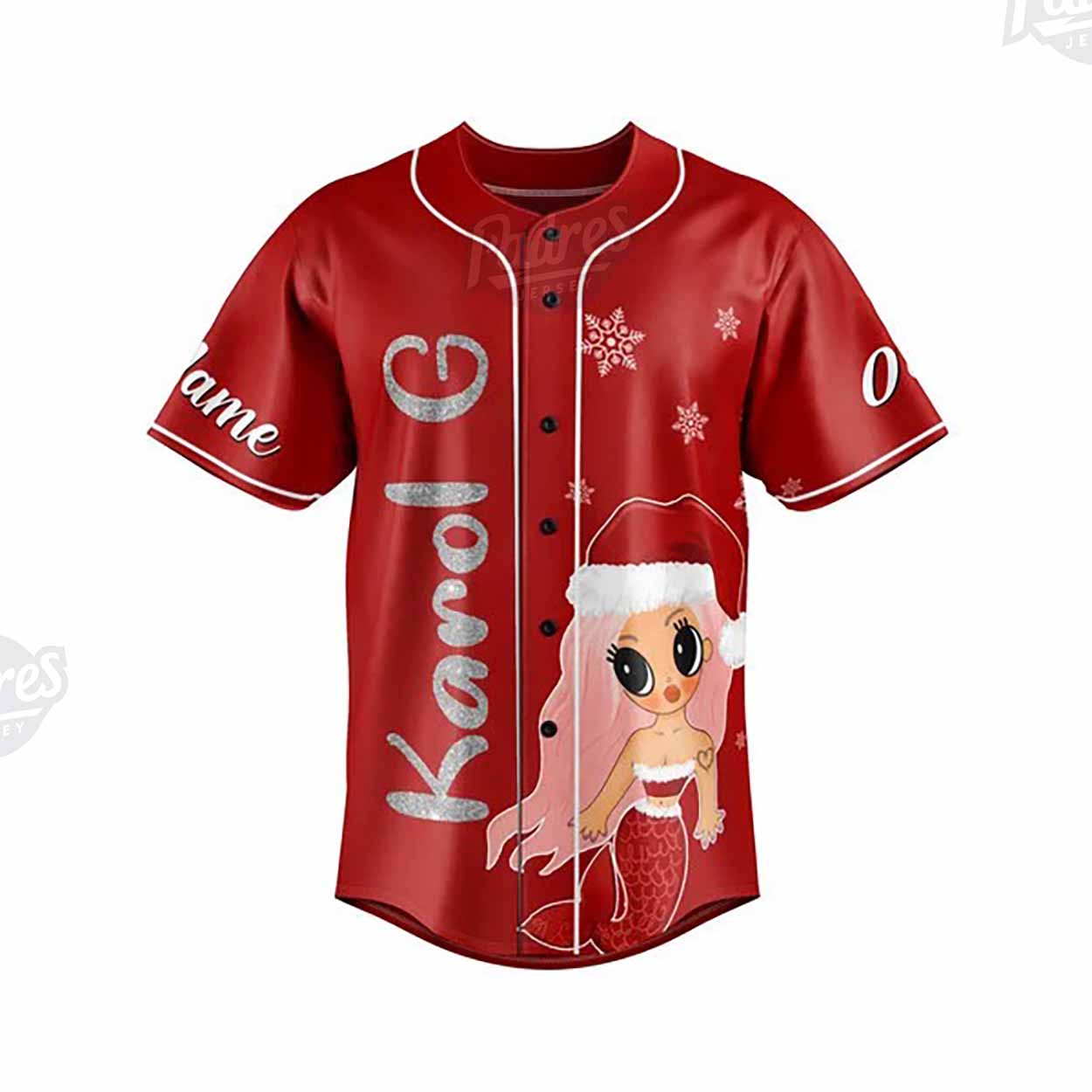 Custom Christmas Karol G Baseball Jersey - Padres Jersey Oasis: Elevate Your Baseball Style Game T-Shirts,... (Image 2)
